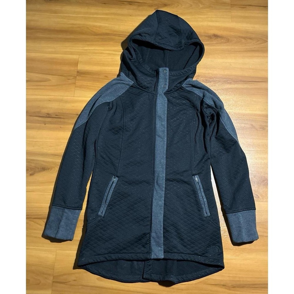 Womens The North Face Recover-Up Full Zip Quilted Fleece Hooded Jacket